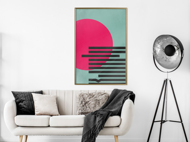 Poster Pink Sun - colorful geometric figures in an abstract motif 134447 additionalImage 7