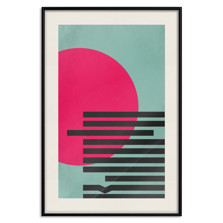Poster Pink Sun - colorful geometric figures in an abstract motif 134447 additionalImage 27