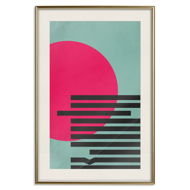 Poster Pink Sun - colorful geometric figures in an abstract motif 134447 additionalImage 26
