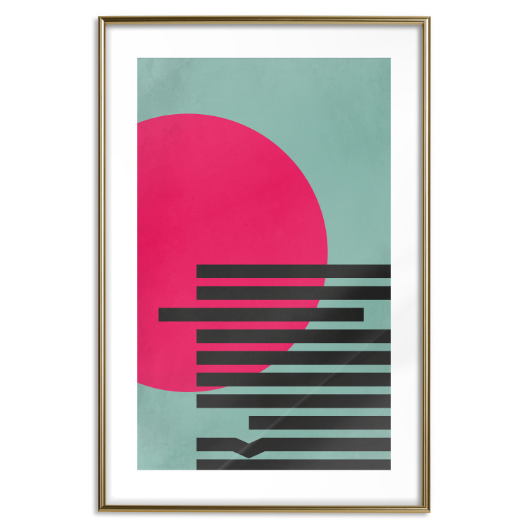 Poster Pink Sun - colorful geometric figures in an abstract motif 134447 additionalImage 16