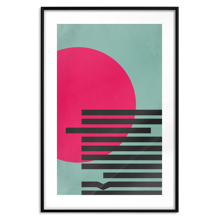 Poster Pink Sun - colorful geometric figures in an abstract motif 134447 additionalImage 19