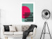Poster Pink Sun - colorful geometric figures in an abstract motif 134447 additionalThumb 5
