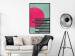 Poster Pink Sun - colorful geometric figures in an abstract motif 134447 additionalThumb 6