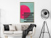 Poster Pink Sun - colorful geometric figures in an abstract motif 134447 additionalThumb 5