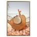 Poster Beach Hammock - summer landscape with a resting woman against the sea 136047 additionalThumb 15