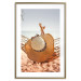 Poster Beach Hammock - summer landscape with a resting woman against the sea 136047 additionalThumb 26