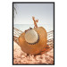 Poster Beach Hammock - summer landscape with a resting woman against the sea 136047 additionalThumb 25