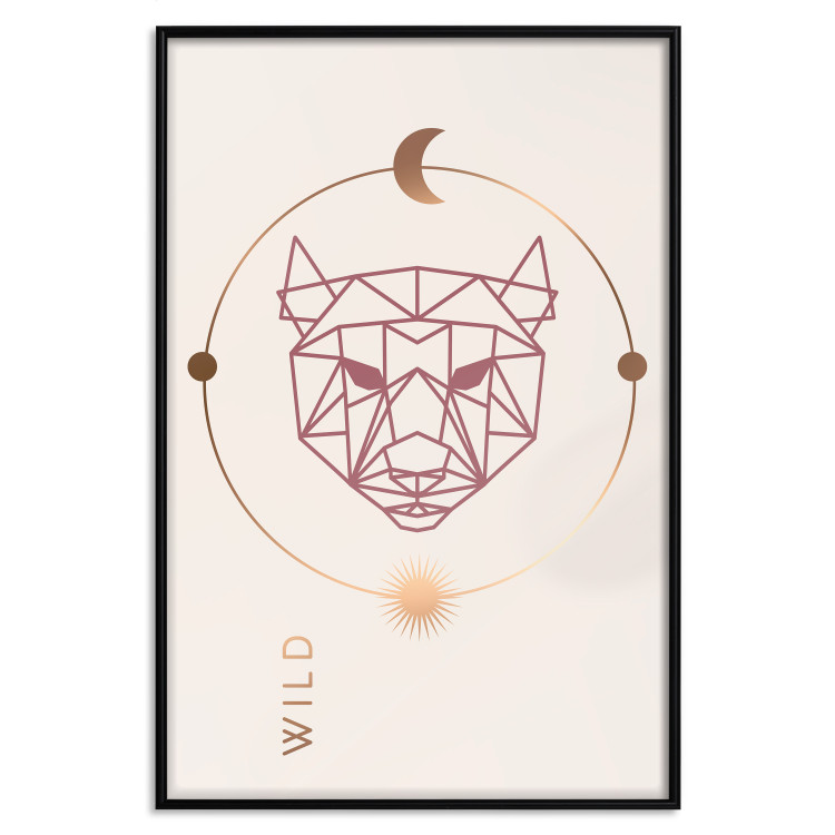 Poster Wild Heart - animal and solar system arrangement in a geometric abstraction 136547 additionalImage 6