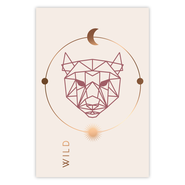Poster Wild Heart - animal and solar system arrangement in a geometric abstraction 136547
