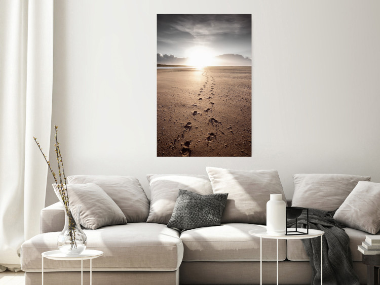 Wall Poster Our Path - landscape of a vast beach against the glow of a setting sun 138047 additionalImage 15