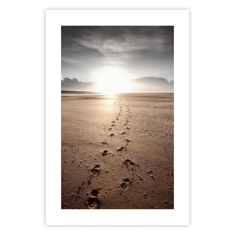 Wall Poster Our Path - landscape of a vast beach against the glow of a setting sun 138047 additionalImage 26