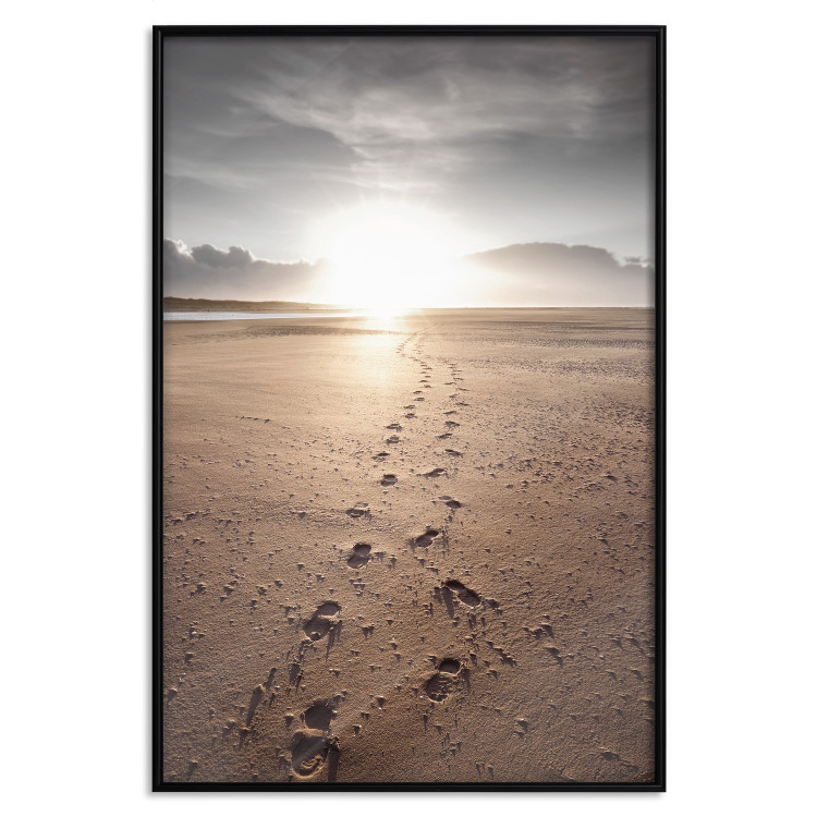 Wall Poster Our Path - landscape of a vast beach against the glow of a setting sun 138047 additionalImage 27