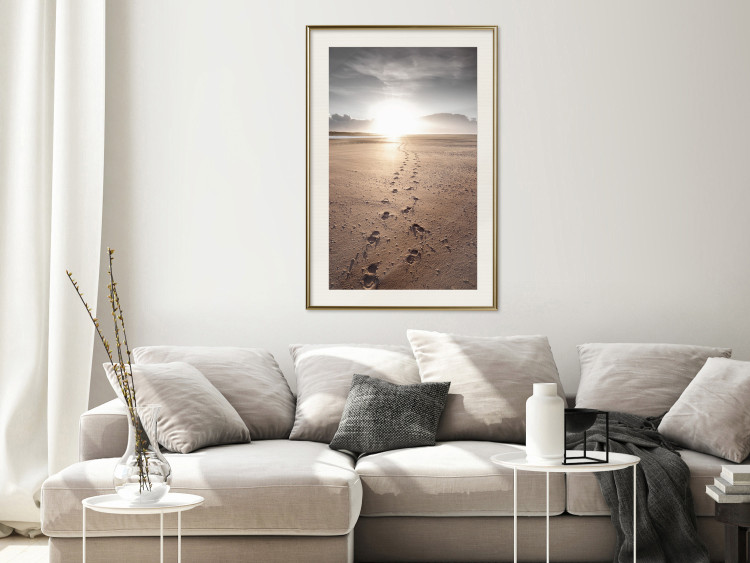 Wall Poster Our Path - landscape of a vast beach against the glow of a setting sun 138047 additionalImage 13