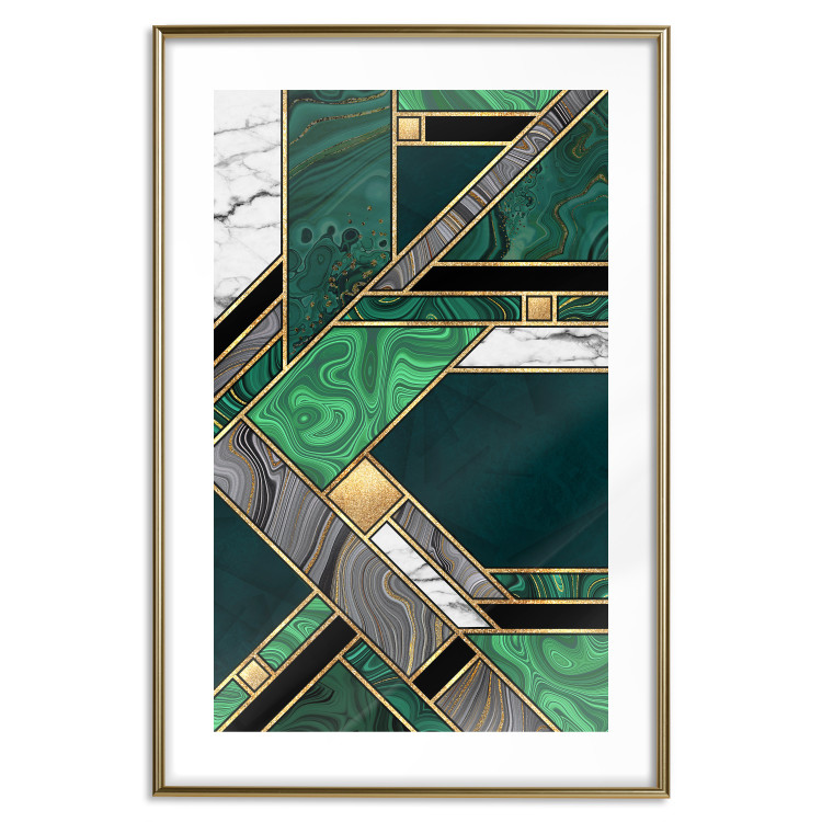 Wall Poster Green and Gold Geometry [Poster] 142847 additionalImage 15