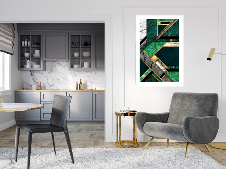 Wall Poster Green and Gold Geometry [Poster] 142847 additionalImage 14