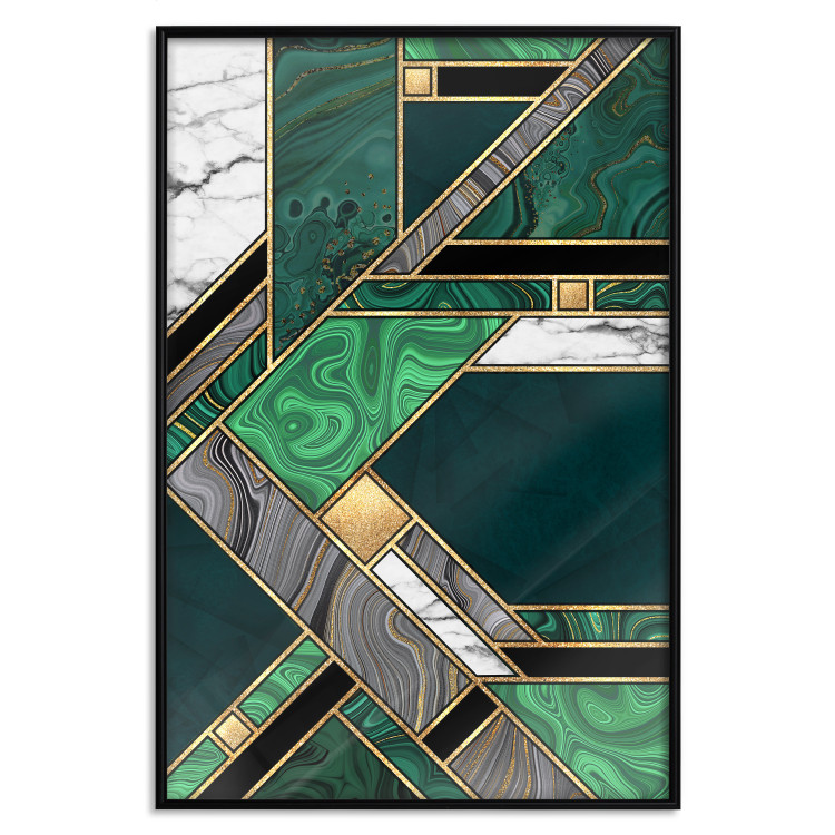 Wall Poster Green and Gold Geometry [Poster] 142847 additionalImage 26
