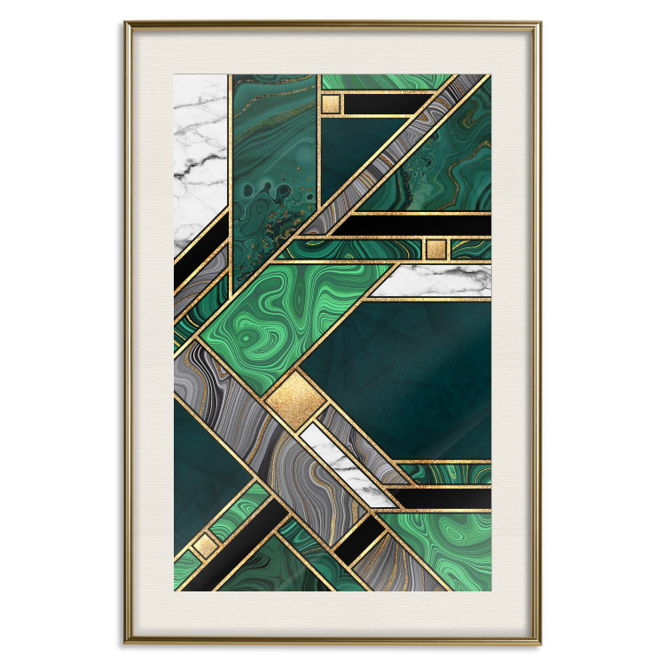 Wall Poster Green and Gold Geometry [Poster] 142847 additionalImage 27