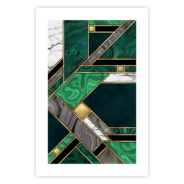 Wall Poster Green and Gold Geometry [Poster] 142847 additionalImage 25