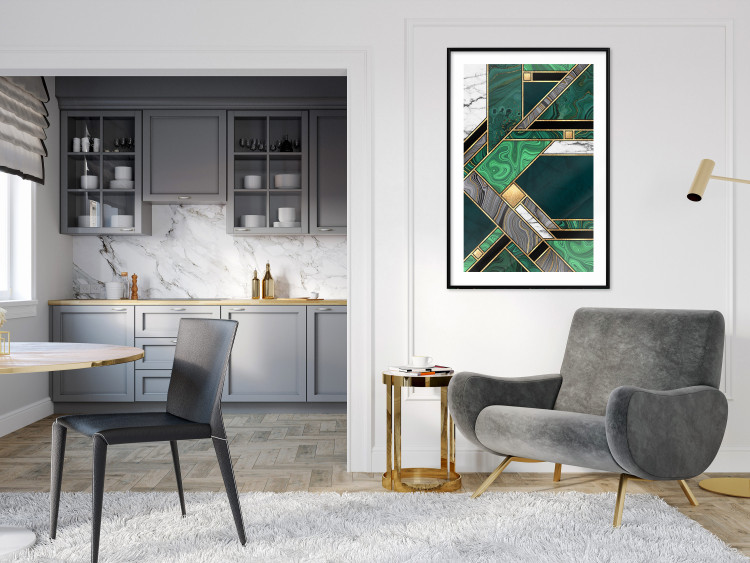 Wall Poster Green and Gold Geometry [Poster] 142847 additionalImage 18