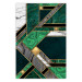 Wall Poster Green and Gold Geometry [Poster] 142847