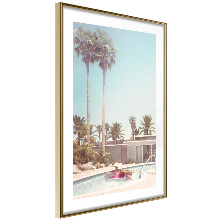 Wall Poster Palm Trees - Holiday Relaxation at the Swimming Pool Amid a Sunny Breeze 144347 additionalImage 8