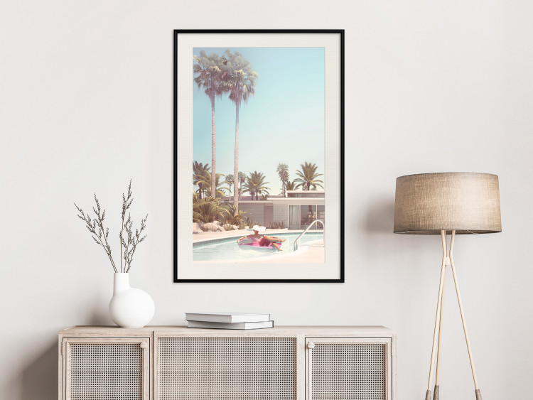 Wall Poster Palm Trees - Holiday Relaxation at the Swimming Pool Amid a Sunny Breeze 144347 additionalImage 22