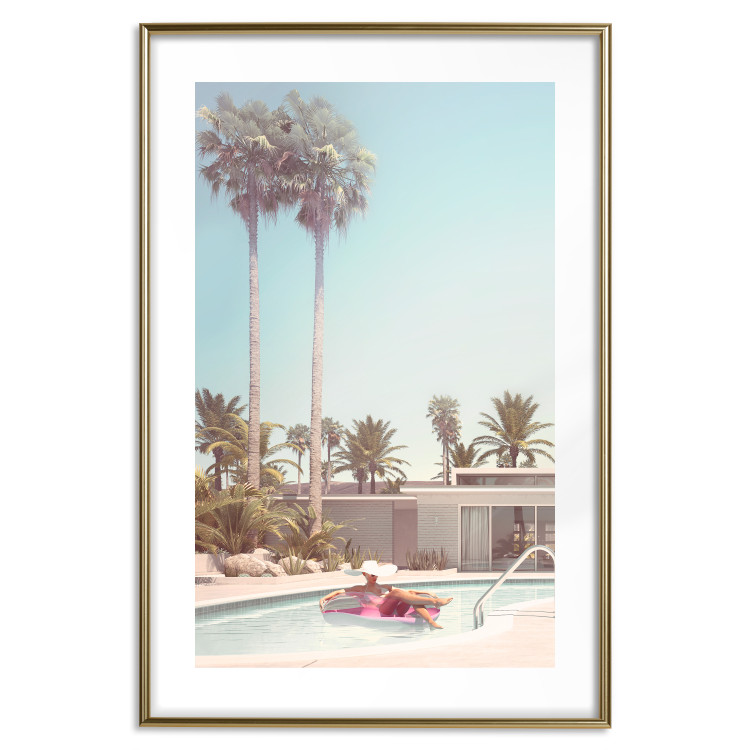 Wall Poster Palm Trees - Holiday Relaxation at the Swimming Pool Amid a Sunny Breeze 144347 additionalImage 25