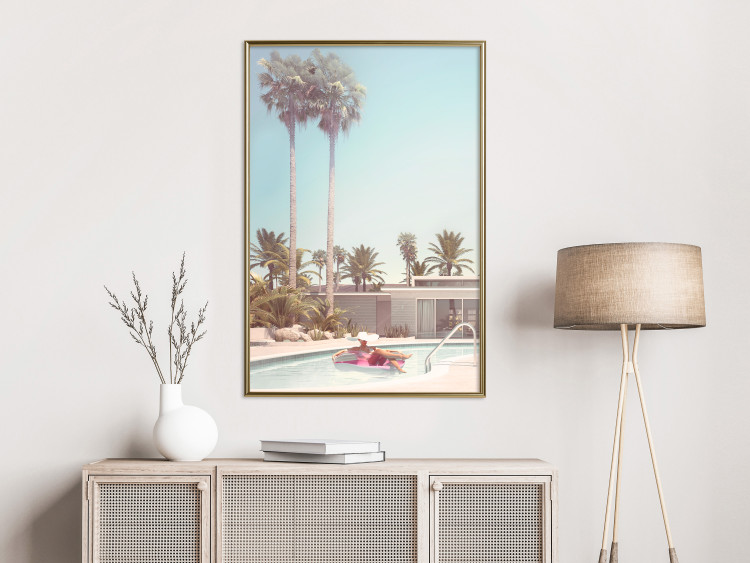 Wall Poster Palm Trees - Holiday Relaxation at the Swimming Pool Amid a Sunny Breeze 144347 additionalImage 10