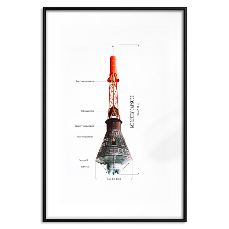 Wall Poster Mercury Capsule - Technical Projection of a Spacecraft on a Scale 146247 additionalImage 19