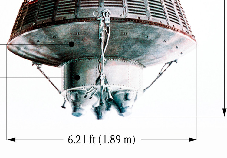 Wall Poster Mercury Capsule - Technical Projection of a Spacecraft on a Scale 146247 additionalImage 6