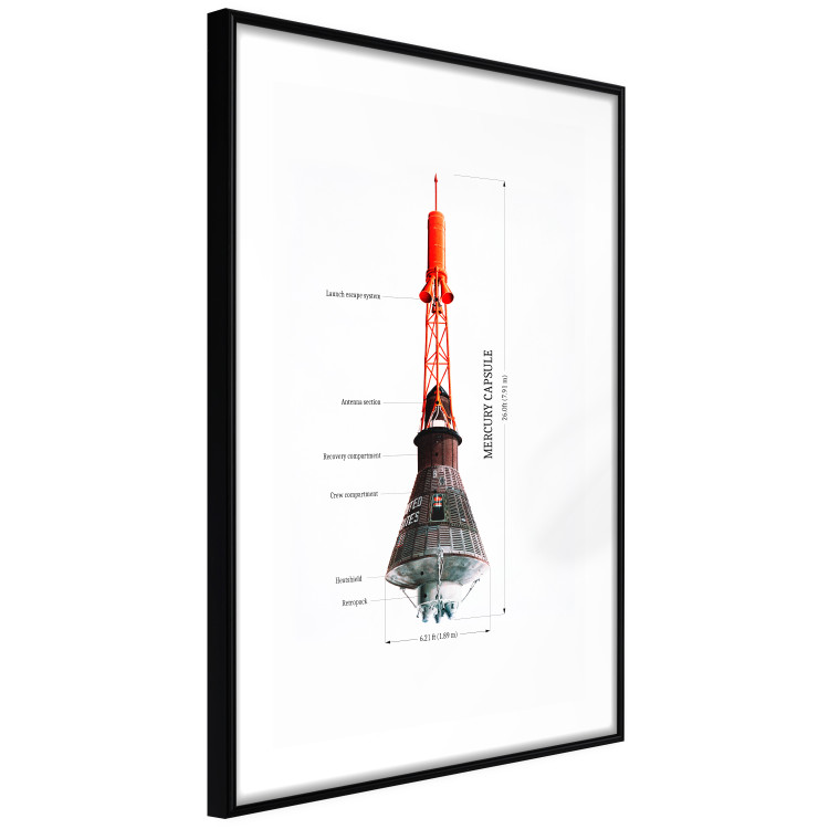 Wall Poster Mercury Capsule - Technical Projection of a Spacecraft on a Scale 146247 additionalImage 4
