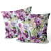 Decorative Velor Pillow Joyful bouquet - composition of purple flowers on a white background 147147 additionalThumb 3