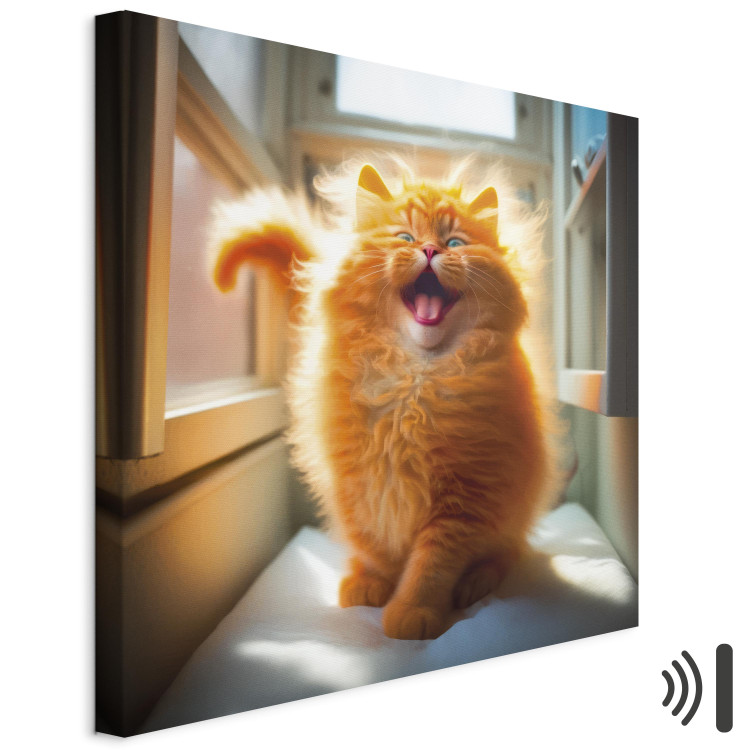 Canvas AI Norwegian Forest Cat - Smiling Red Animal With Long Hair - Square 150147 additionalImage 8