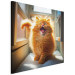 Canvas AI Norwegian Forest Cat - Smiling Red Animal With Long Hair - Square 150147 additionalThumb 2