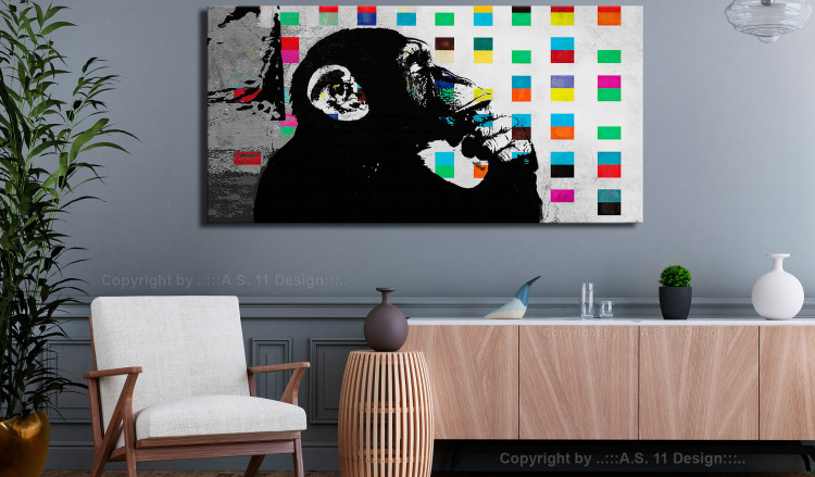 Large canvas print Pensive Chimpanzee II [Large Format] 150747 additionalImage 5