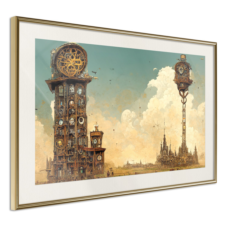 Wall Poster Clocks in a Desert Town - Surreal Brown Composition 151147 additionalImage 8