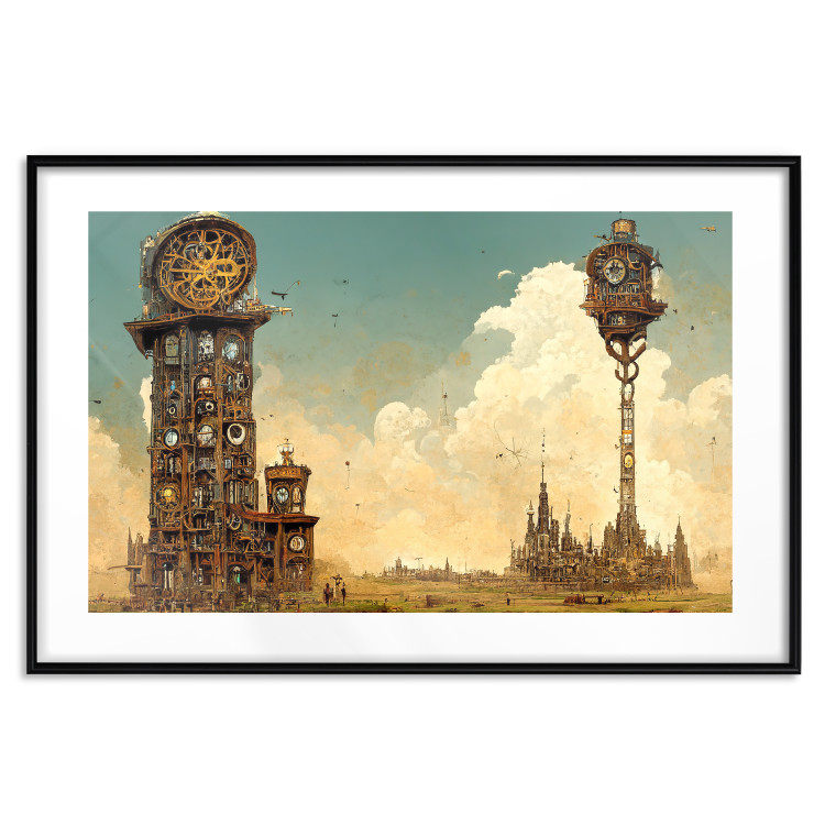 Wall Poster Clocks in a Desert Town - Surreal Brown Composition 151147 additionalImage 26