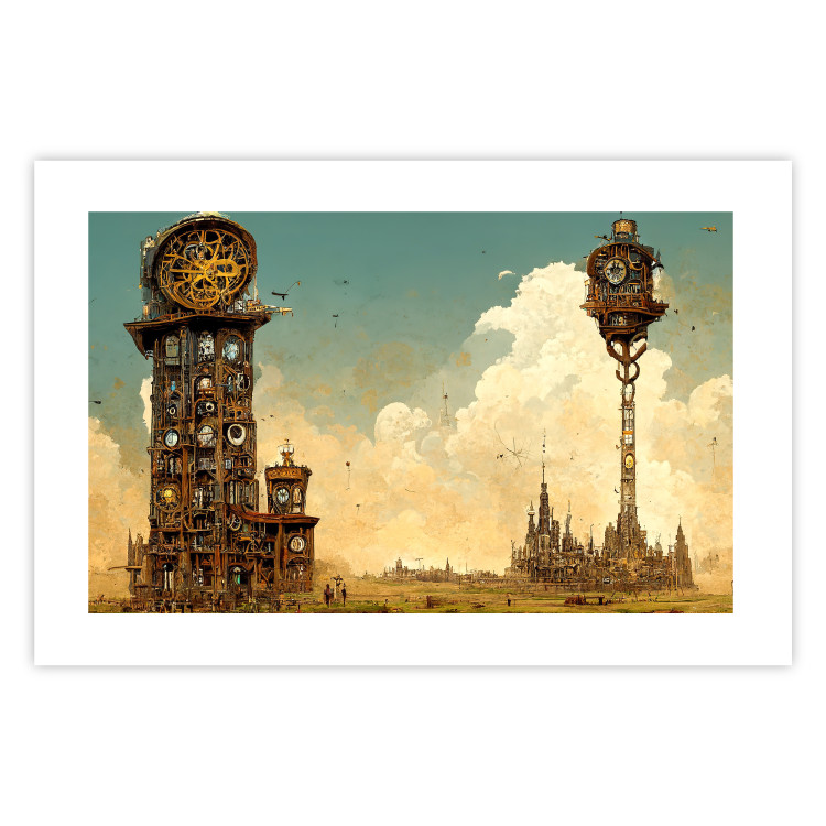 Wall Poster Clocks in a Desert Town - Surreal Brown Composition 151147 additionalImage 23