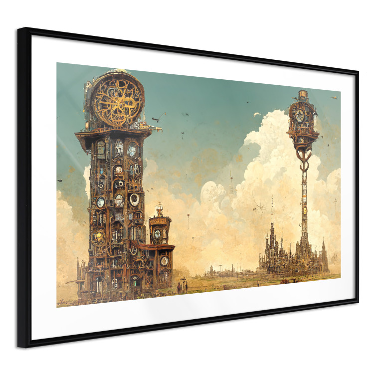 Wall Poster Clocks in a Desert Town - Surreal Brown Composition 151147 additionalImage 7