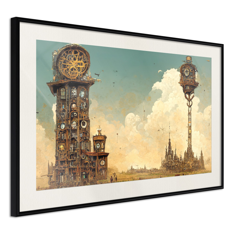 Wall Poster Clocks in a Desert Town - Surreal Brown Composition 151147 additionalImage 9