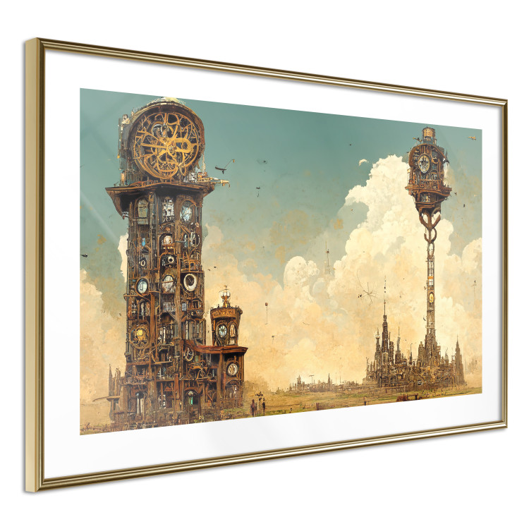Wall Poster Clocks in a Desert Town - Surreal Brown Composition 151147 additionalImage 6