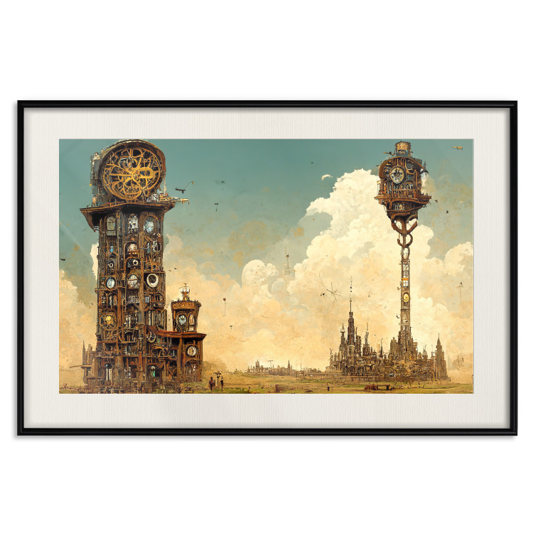Wall Poster Clocks in a Desert Town - Surreal Brown Composition 151147 additionalImage 27