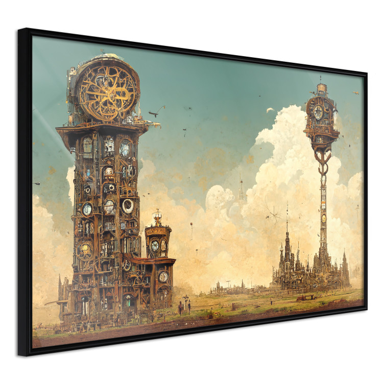 Wall Poster Clocks in a Desert Town - Surreal Brown Composition 151147 additionalImage 5