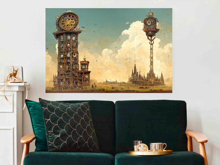 Wall Poster Clocks in a Desert Town - Surreal Brown Composition 151147 additionalImage 13