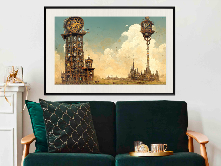 Wall Poster Clocks in a Desert Town - Surreal Brown Composition 151147 additionalImage 17