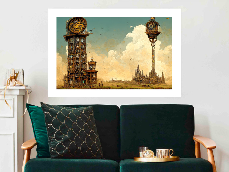 Wall Poster Clocks in a Desert Town - Surreal Brown Composition 151147 additionalImage 10