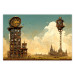 Wall Poster Clocks in a Desert Town - Surreal Brown Composition 151147
