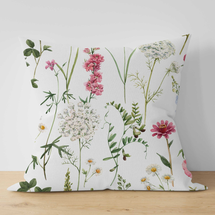 Decorative Microfiber Pillow Meadow Plants - Colorful Composition With Unpretentious Flora 151347 additionalImage 4