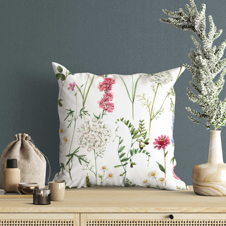 Decorative Microfiber Pillow Meadow Plants - Colorful Composition With Unpretentious Flora 151347 additionalImage 5