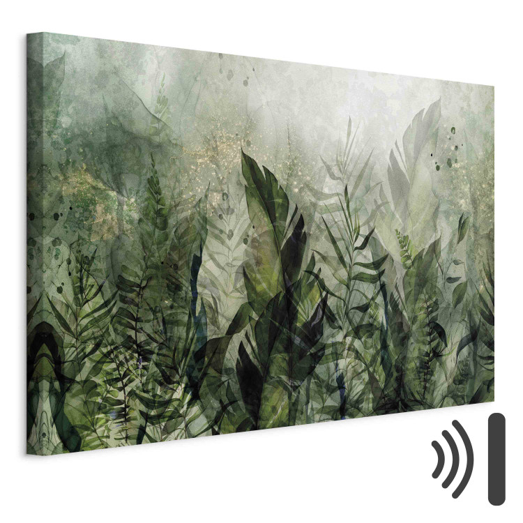 Canvas Art Print Jungle - Tropical Plants in Misty Dew in the Greens 151447 additionalImage 8